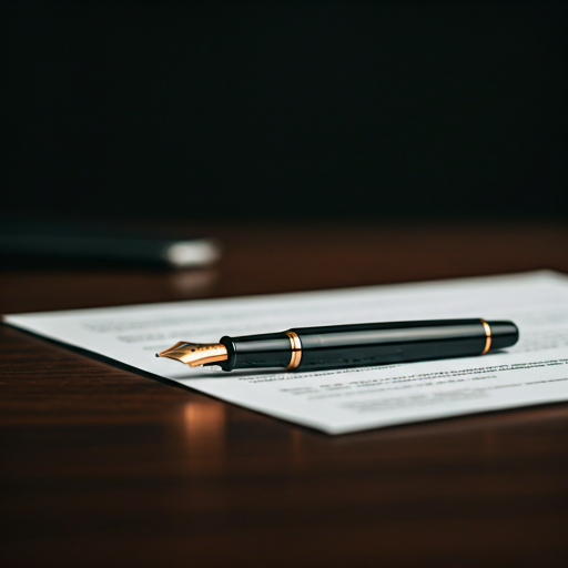 NDA document and pen